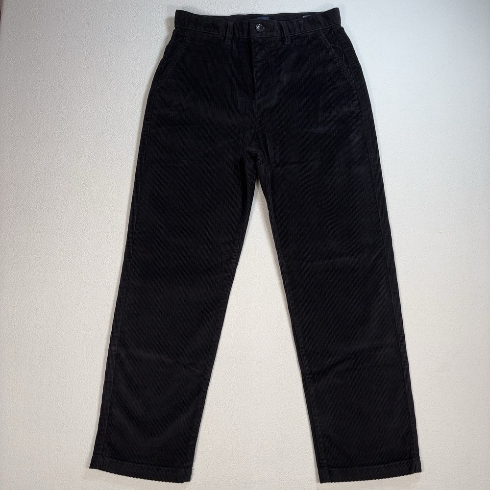 Gap Roomy Corduroy Pants Men's 29 (fits 30x28) Black Tapered Stretch